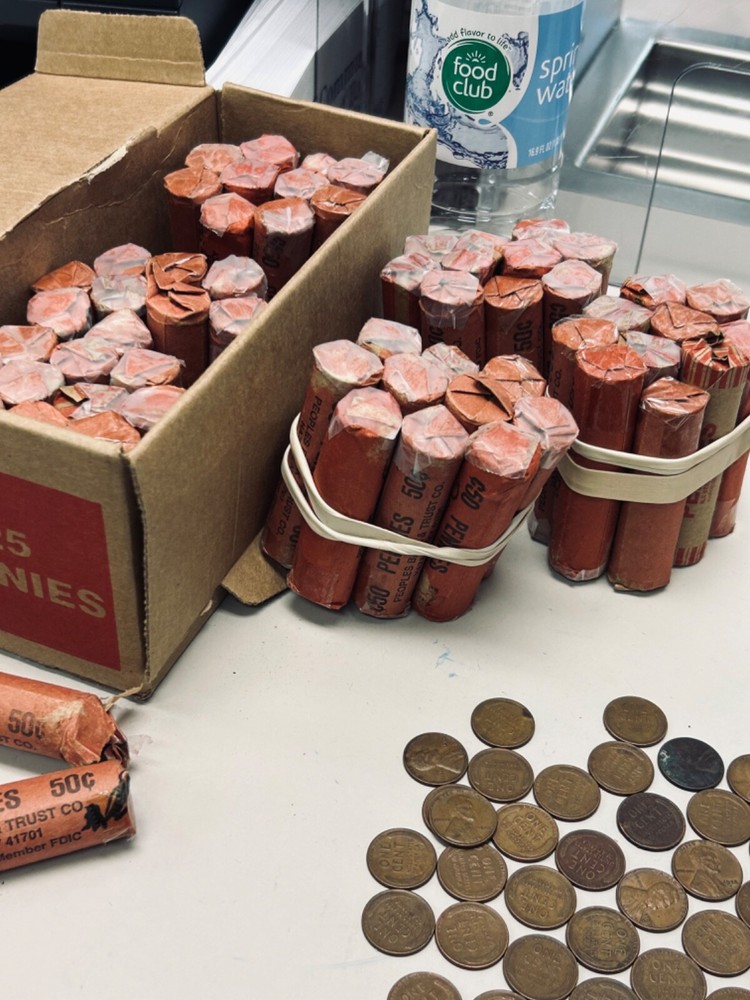 roll of 50 Wheat Cent Pennies Random Unsearched 1908- 1958 