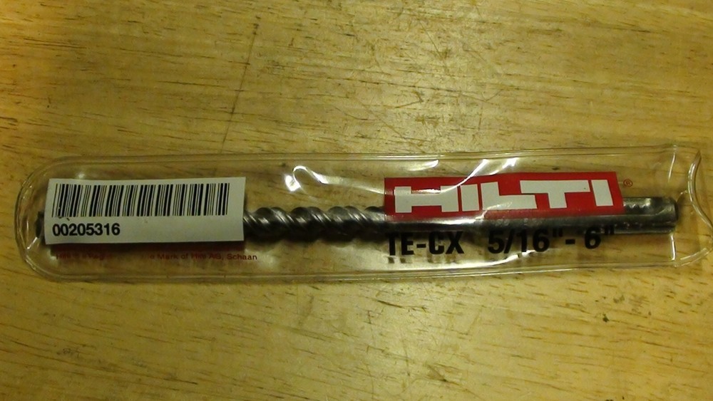 Hilti TE-CX Carbide Tipped Hammer Drill Bit 5/16" x 6"