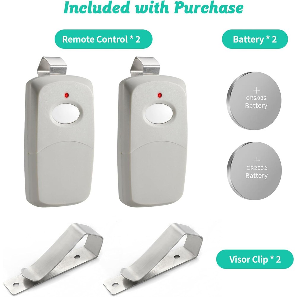 Fit Multi-Code 3089 2-Pack MultiCode 308911 Linear MCS308911 Garage Gate Remote