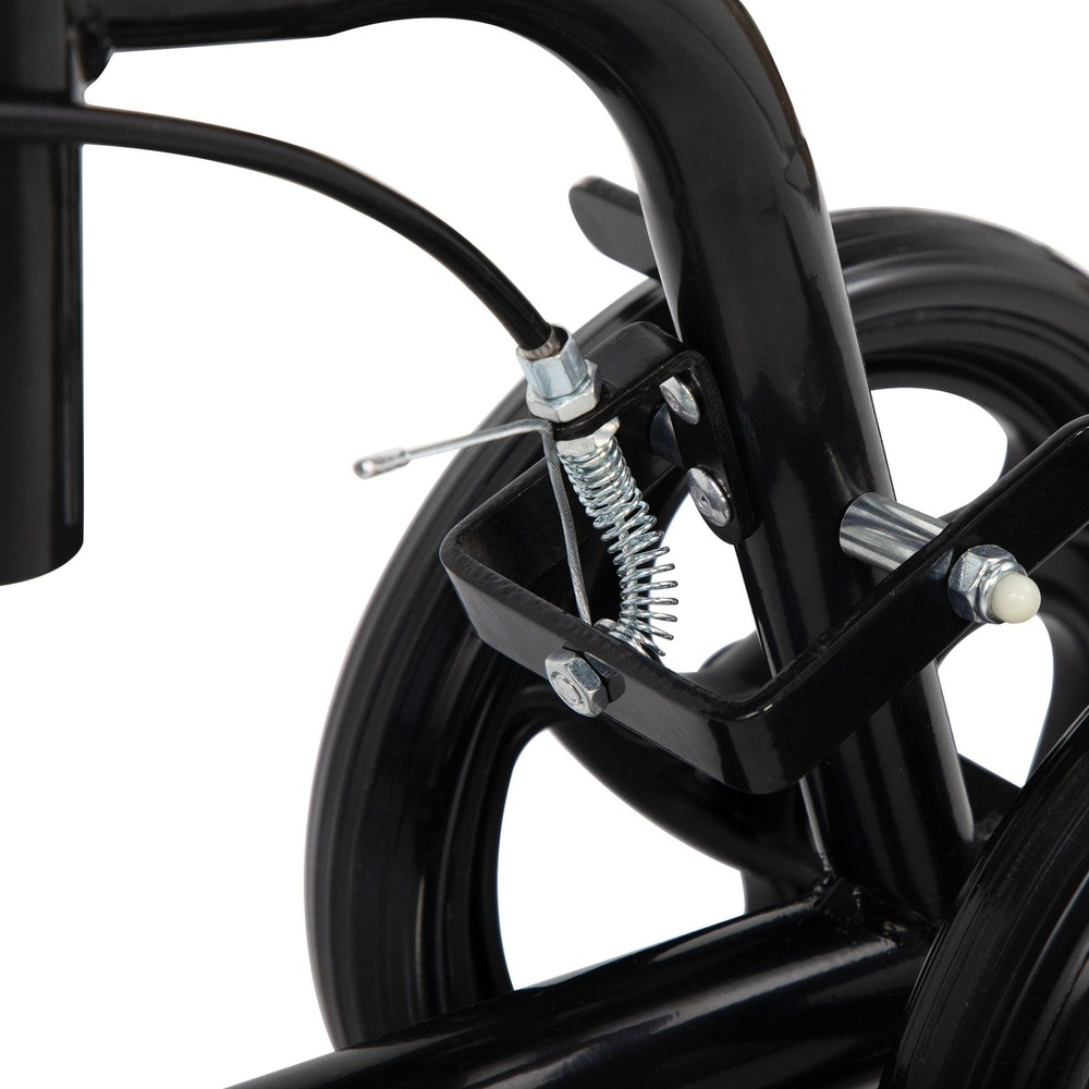 Folding Knee Scooter, Steerable Leg Walker with Bag and Dual Braking System