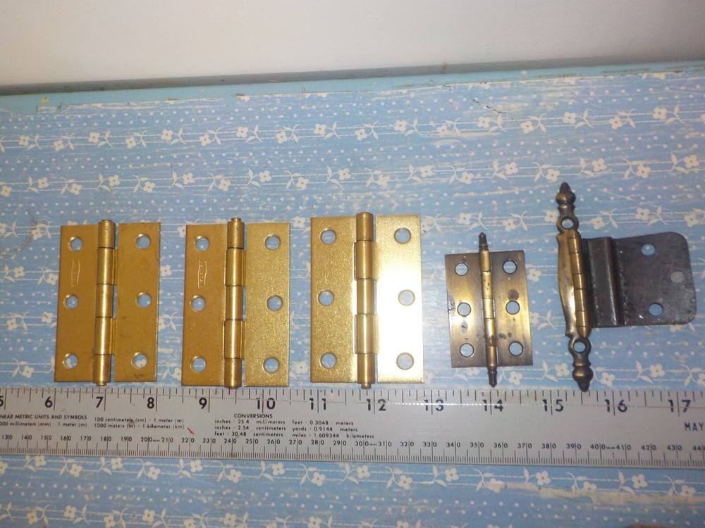 Vintage Small Hinge Hardware mixed Lot