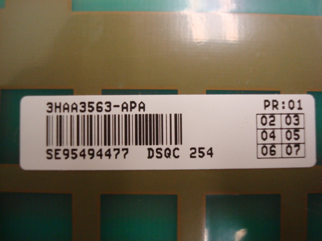 USED ABB 3HAA3563-APA S3 Backplane DSQC 254