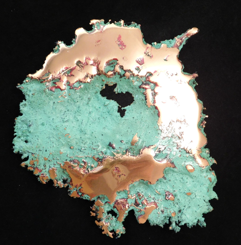 BIG! Bright Solid COPPER SPLASH Art Sculpture 429gr