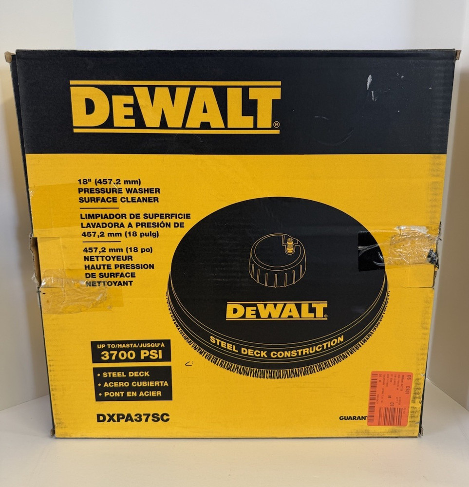 DEWALT 18" Steel Pressure Washer Surface Cleaner DXPA37SC, 3700 PSI