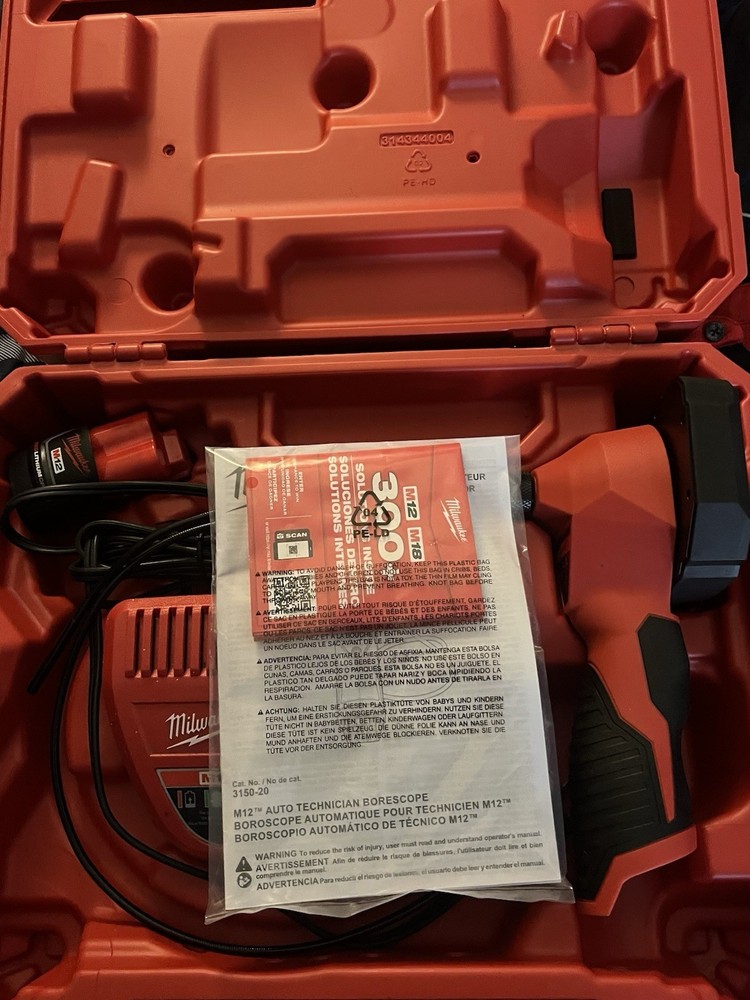 Milwaukee 3150-20 Auto Technician Borescope Flexible Shaft LCD Display