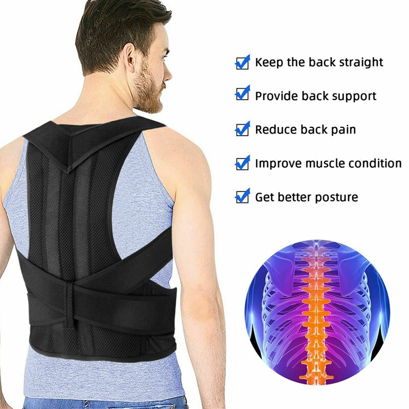 Posture Corrector Improve Thoracic Kyphosis Back Support Brace Prevent Slouching