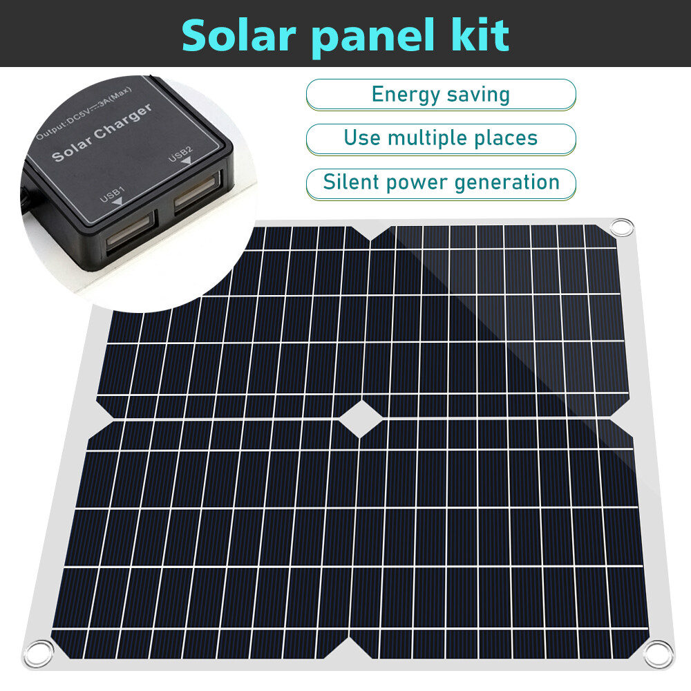 200 Watts Solar Panel Kit 100A 12V Battery Charger Controller Caravan Boat RV US