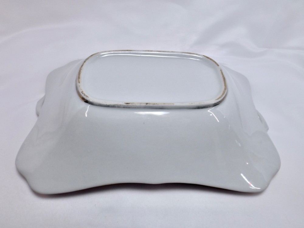 Floral Hand Painted Serving Dish With Handles