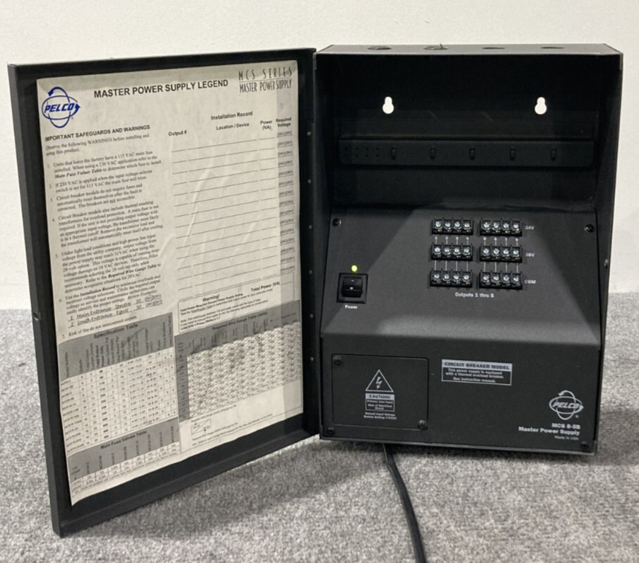 Pelco MCS8-5B Master Camera Power Supply w/ Power Cord