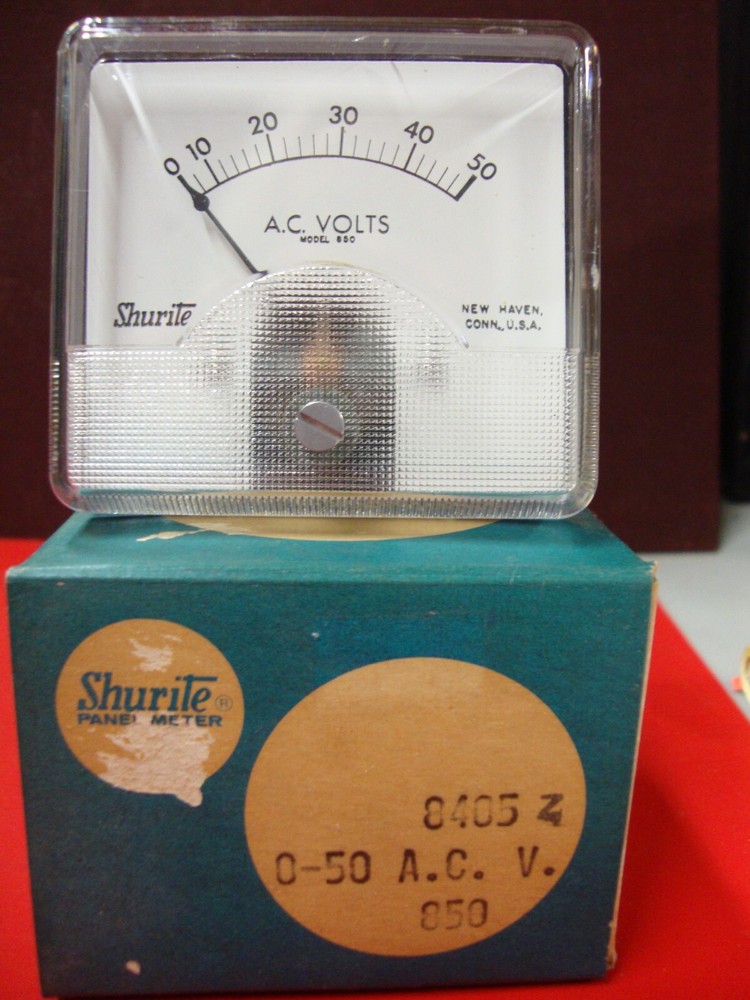 SHURITE 8405-Z panel meter 0-50volts AC (850 Series)