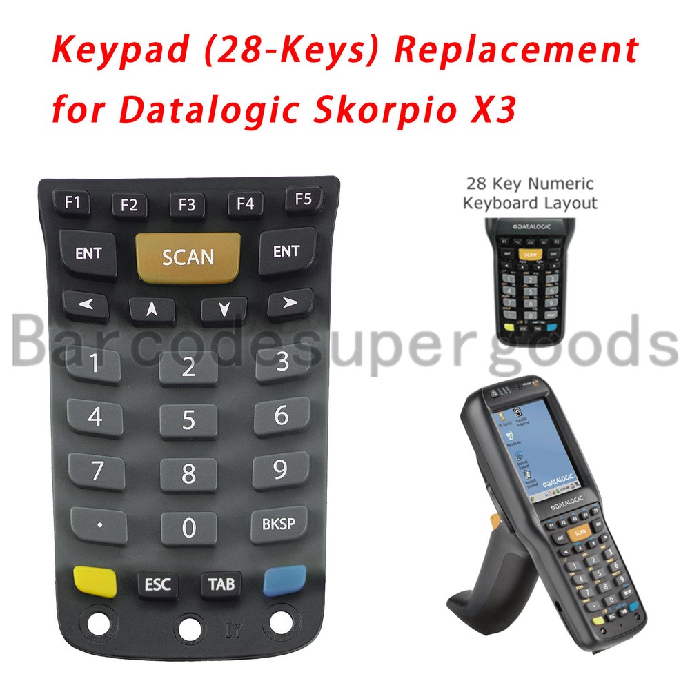 Keypad (28-Keys) Replacement for Datalogic Skorpio X3