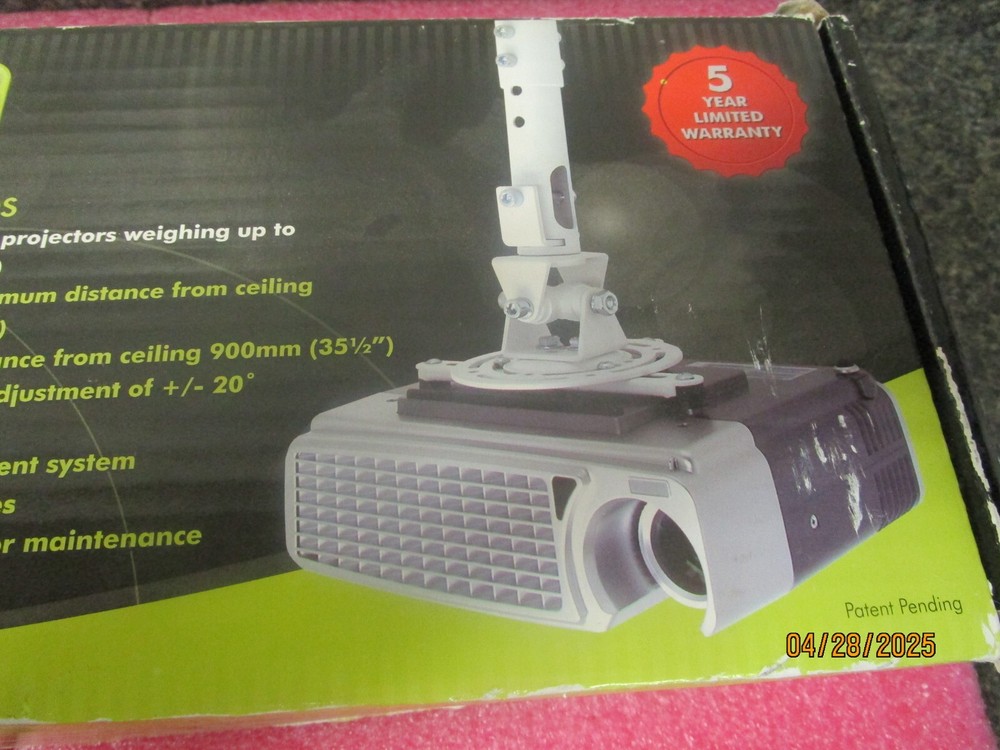 NEW! Telehook Universal Projector Ceiling Mount TH.WH.PJ.CM