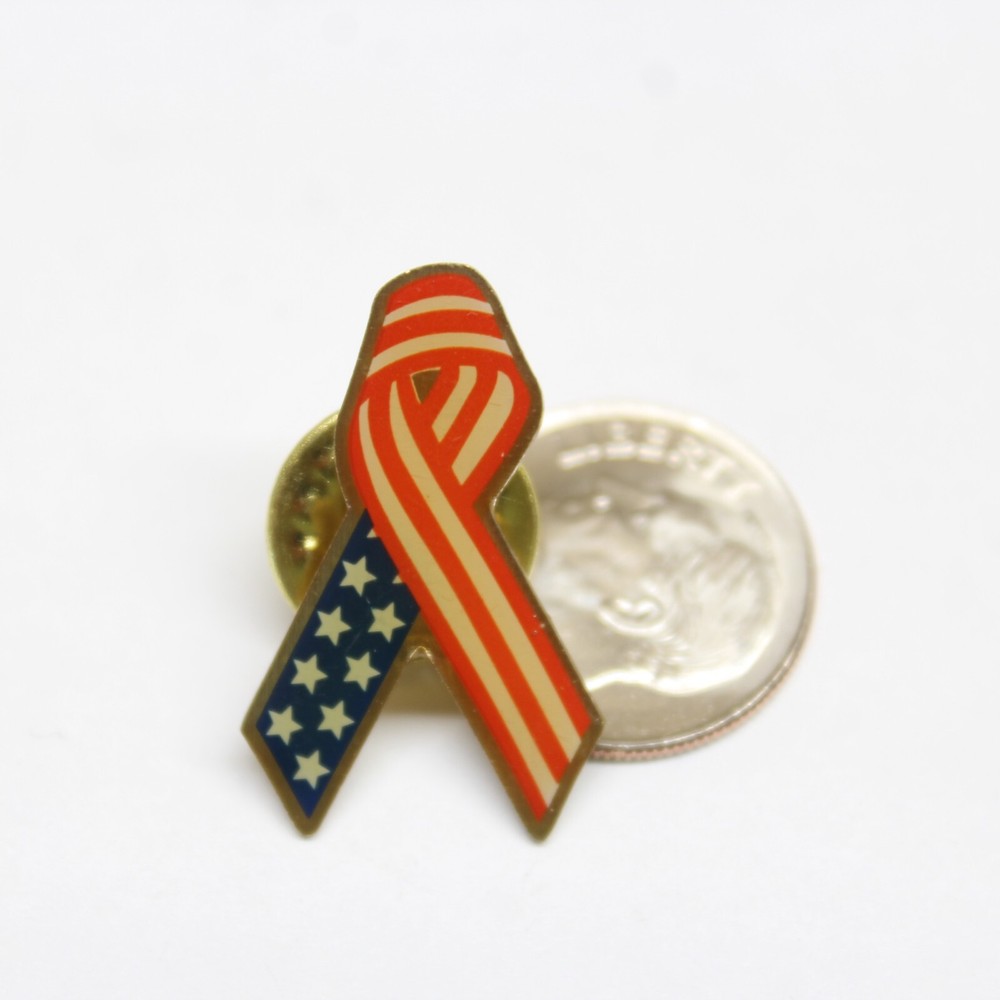 Ribbon US Flag Lapel Pin
