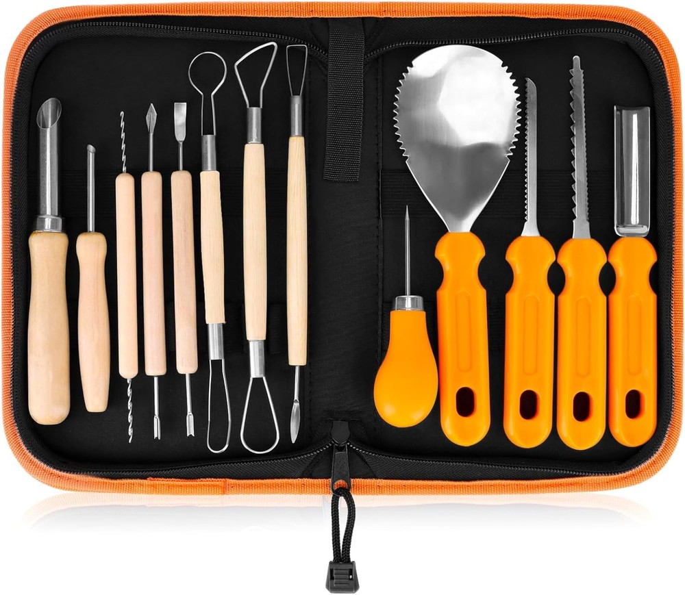 Halloween Pumpkin Carving Tools, Halloween Jack-O-Lanterns 13 Piece Professional
