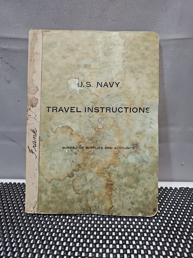 RARE! U.S. Navy Travel Instruments, Reprinted 1943 During WWII With All Changes