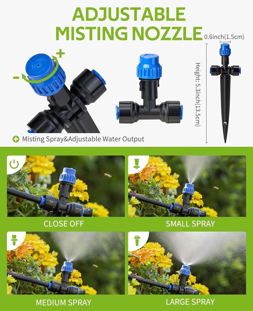 Quick Connect Garden Watering System for Hanging Plants & Raised Beds
