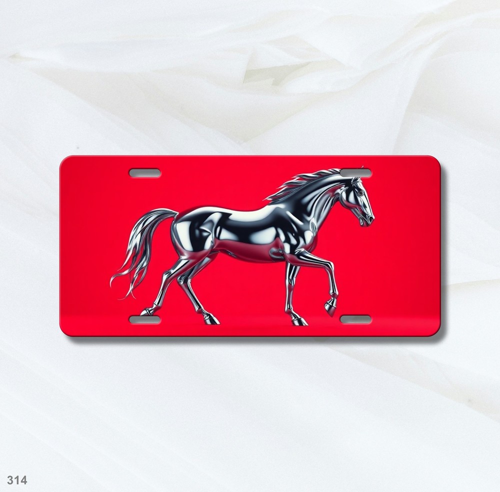 Mustang Horse License Plate Customizable Bold Horse Design Unique Gift