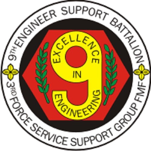 USMC 9th Engineer Support Battalion Decal - 4" Wide x 4.00" High Decal