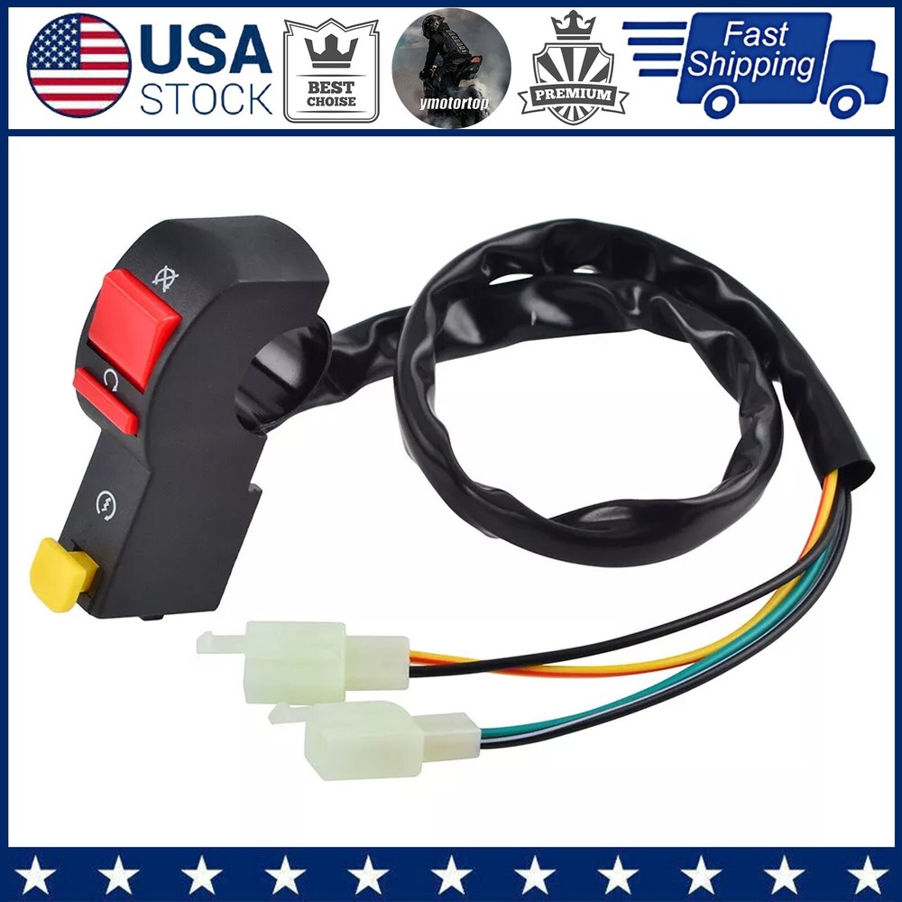 Electric Kill Stop Starter Switch Handlebar ON OFF Button ATV Quad Pit Dirt Bike
