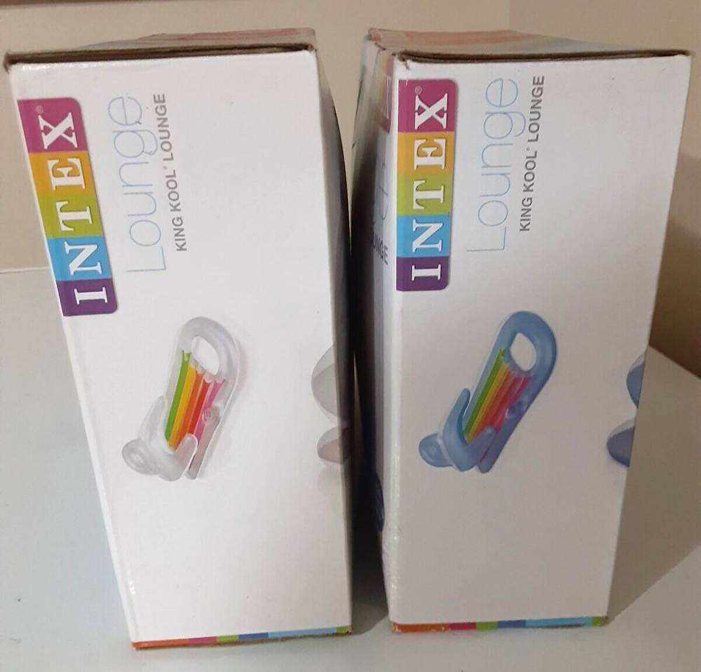 **NEW** INTEX KING KOOL INFLATABLE POOL LOUNGE FLOAT WITH HEADREST & CUP HOLDER