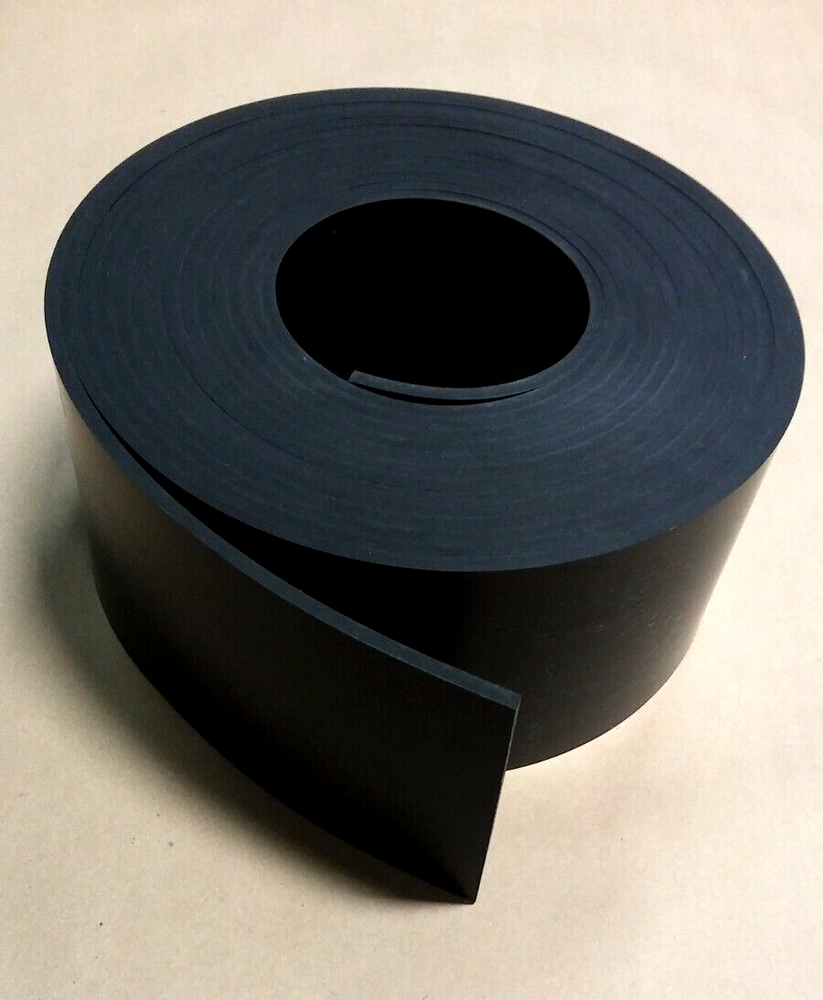Neoprene Sheet Rubber Solid Flex Strip 3/16" Thick x 6" W x 10-Ft Roll 60 Duro