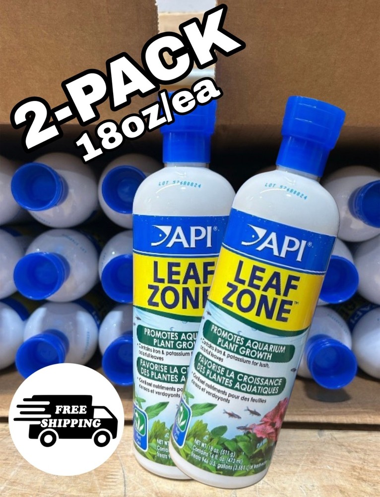 API LEAF ZONE Freshwater Aquarium Plant Fertilizer 18-Ounce Bottle 2-Pack