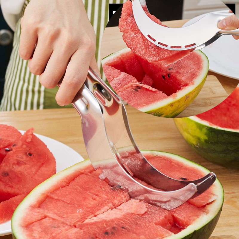 Watermelon Slicer Cutter Knife Server Corer Scoop Kitchen Knife Tools