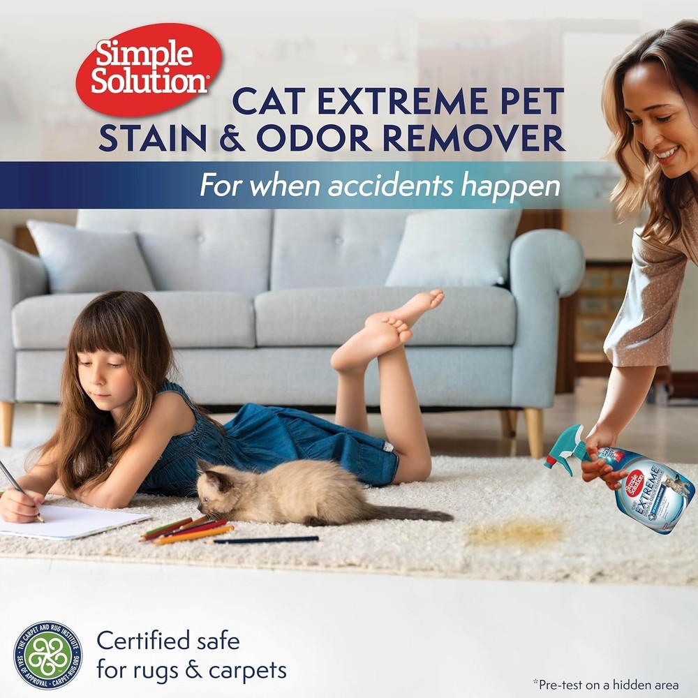 Extreme Cat Stain & Odor Eliminator Spray - 32oz Organic Pet Mess Solution