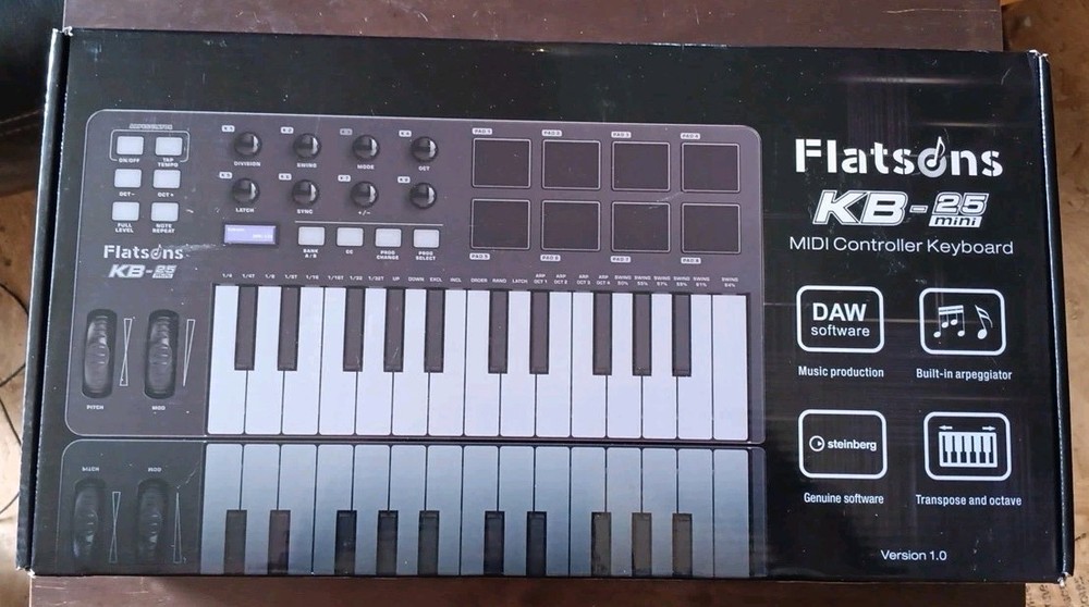 Flatsons Kb-25 Mini USB MIDI Controller Keyboard Without Manual