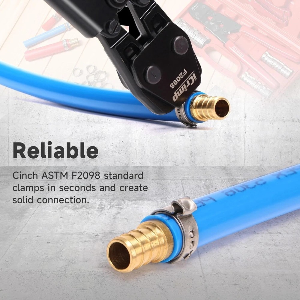 Durable iCrimp PEX Crimp Tool with Ergonomic Grip - Effortless Ratcheting Design