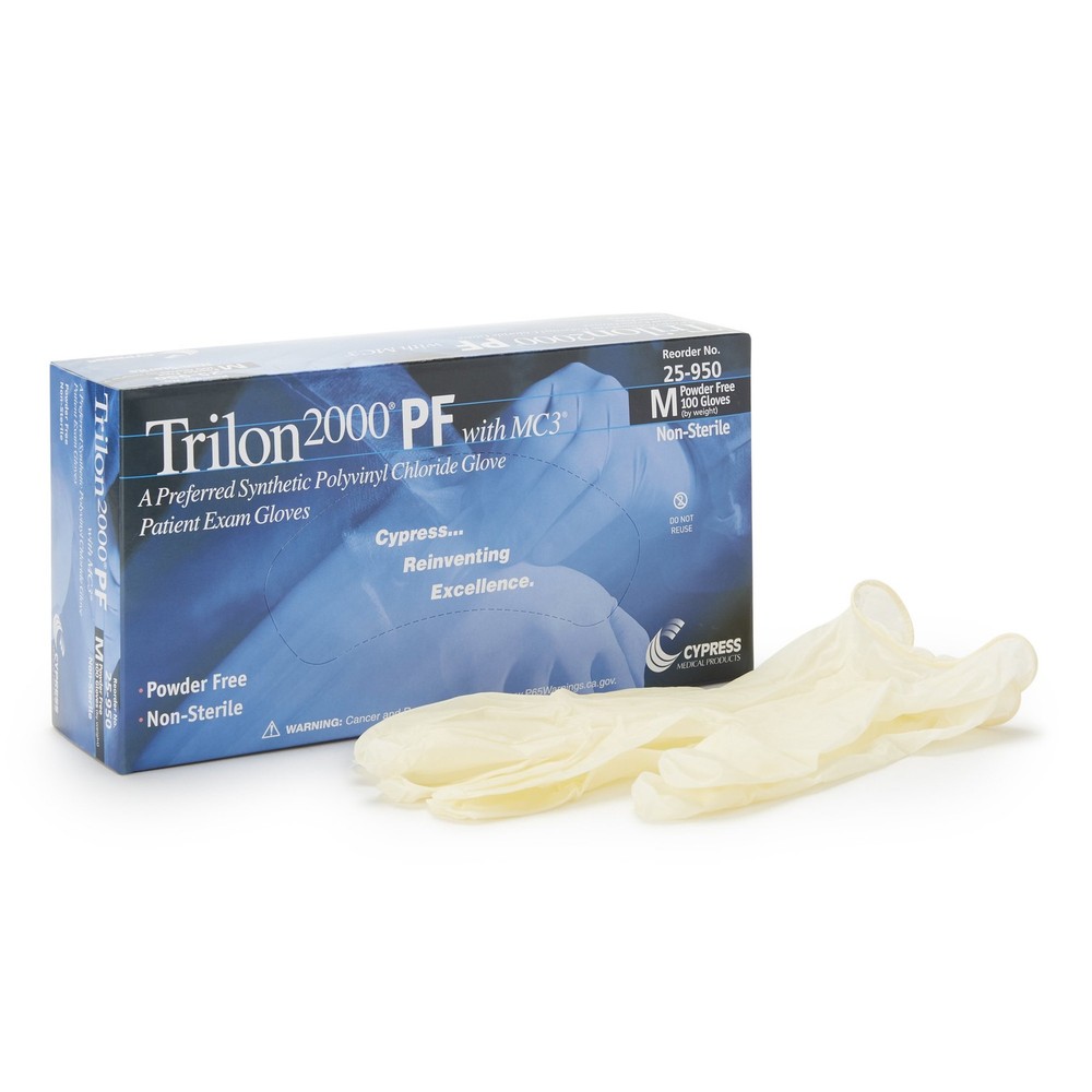 Trilon 2000 PF with MC3 Stretch Vinyl Exam Glove -  100 per Box