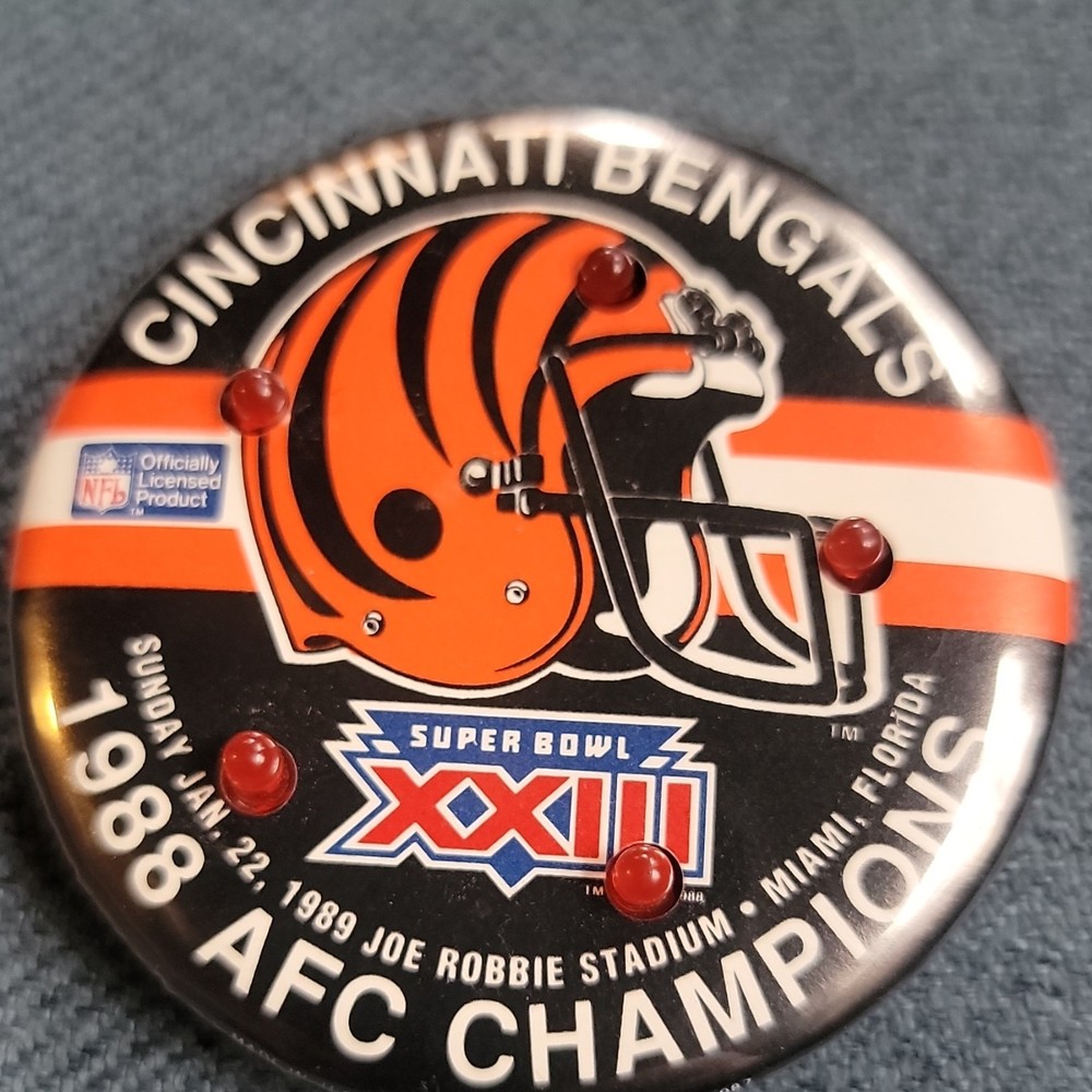 Cincinnati Bengals 1988 Champions Super Bowl XXIII Pinback Button