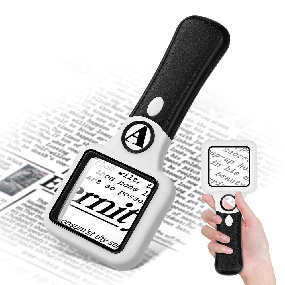 Magnifying Glass with Lights,45X 10X Small Handheld Lighted Magnifier, 3 LED Lig