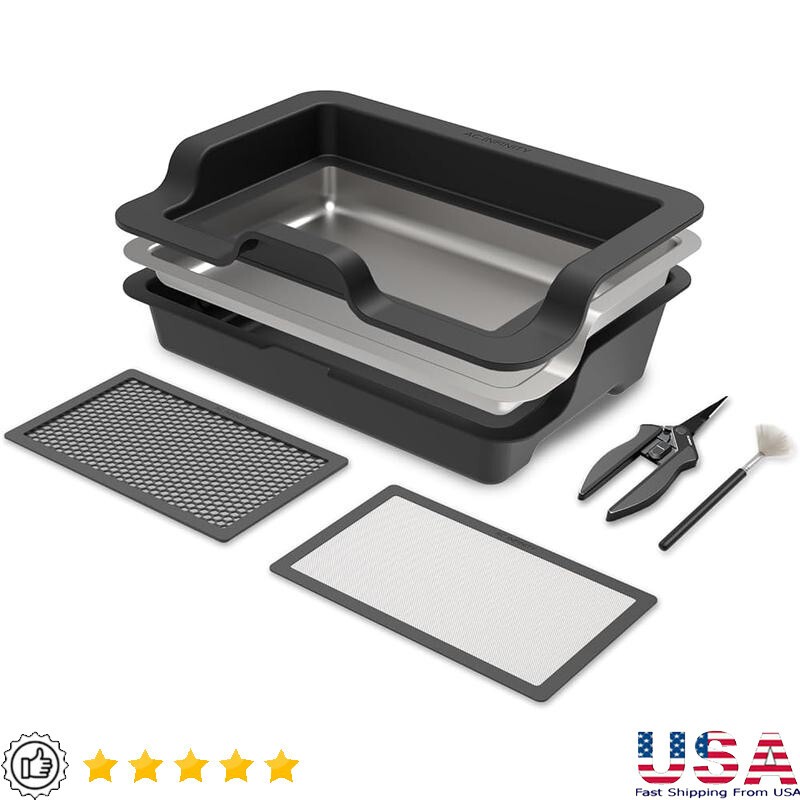 Large Trim Tray System 20-Inch Interchangeable 3-Tray & 2-Screen Kit for Lap Us