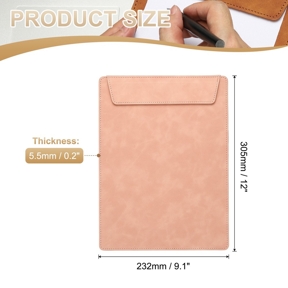 PU Leather Notepad A4 Size, 23x30cm With Magnetic Closure, Pink