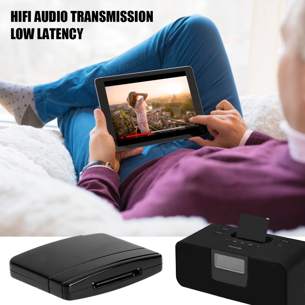 30-Pin Bluetooth Music Receiver Audio Adapter For Bose Dock Speaker iPhone iPod