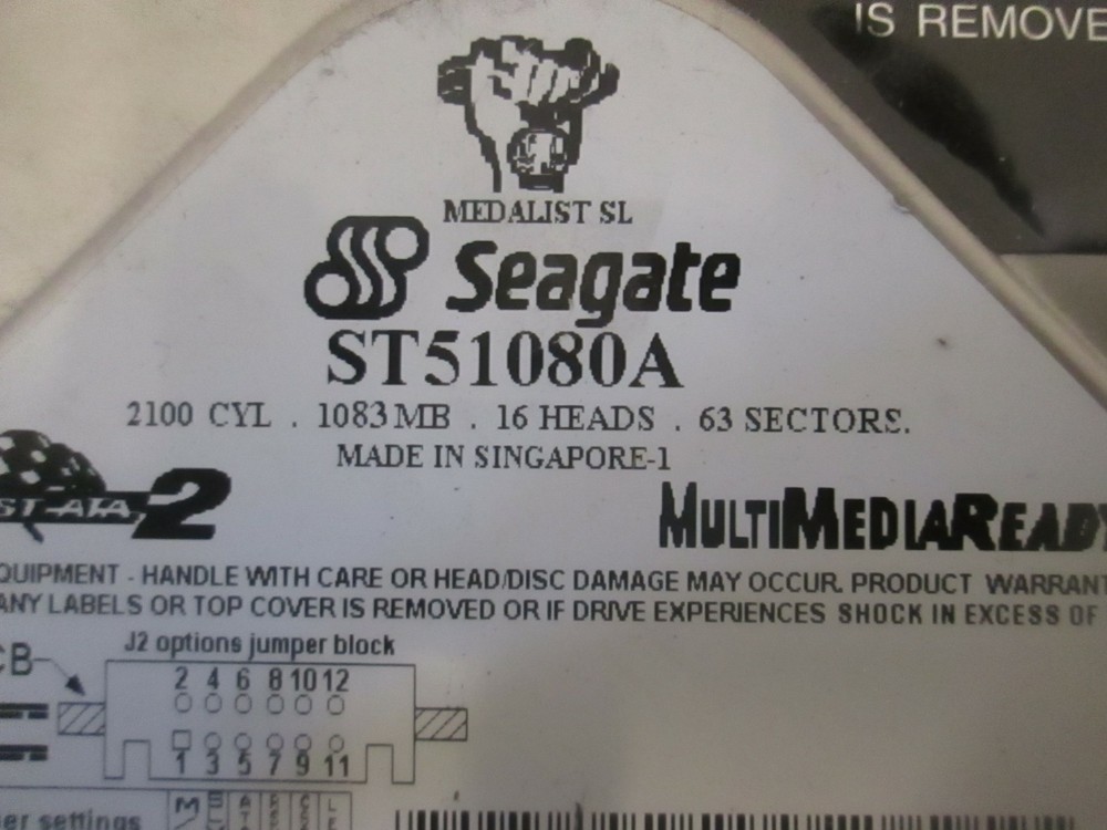 Seagate, 1083MB, Multi Media Reader, ST51080A, Used