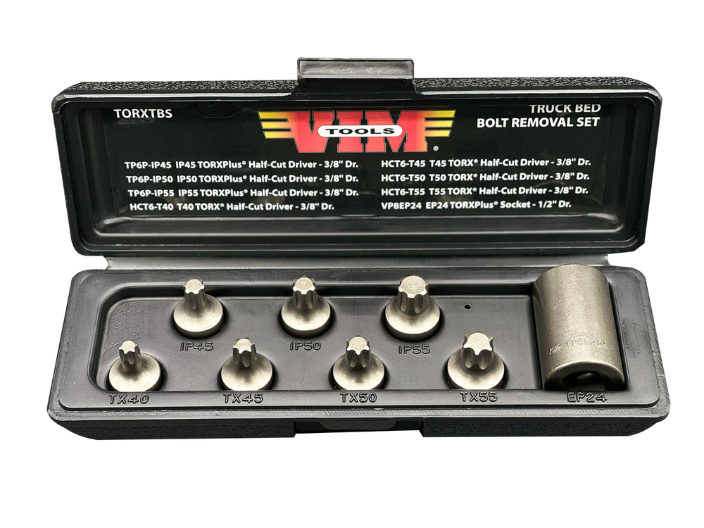 VIM Tools TORXTBS - 3/8" Drive Truck Bed Bolt Removal Set - Drivers