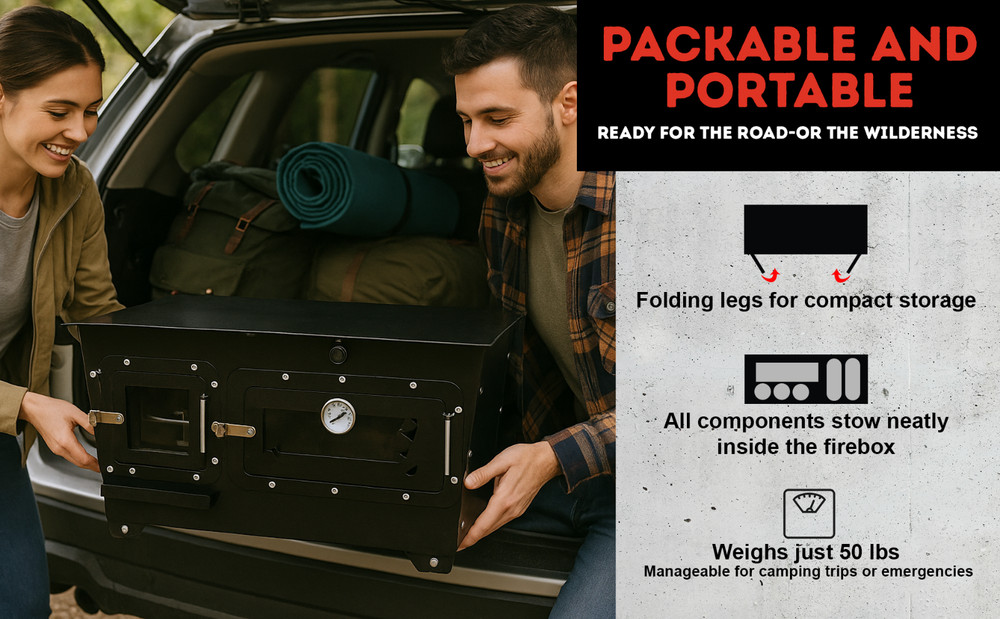 Bundle: Trailblazer" Cookstove + 2 Extra Straight Pipes