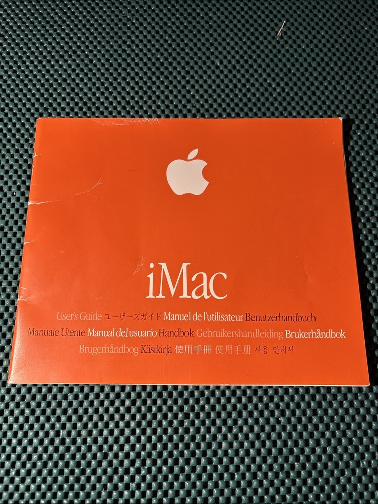 Vtg Apple Computers🍏 iMac User Guide 1999 W/ Mac OS Software Insert