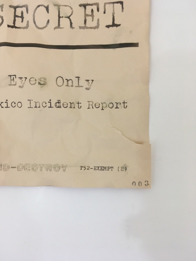 Roswell Crash Documents UFO Alien Crash Space Ship Top Secret Document