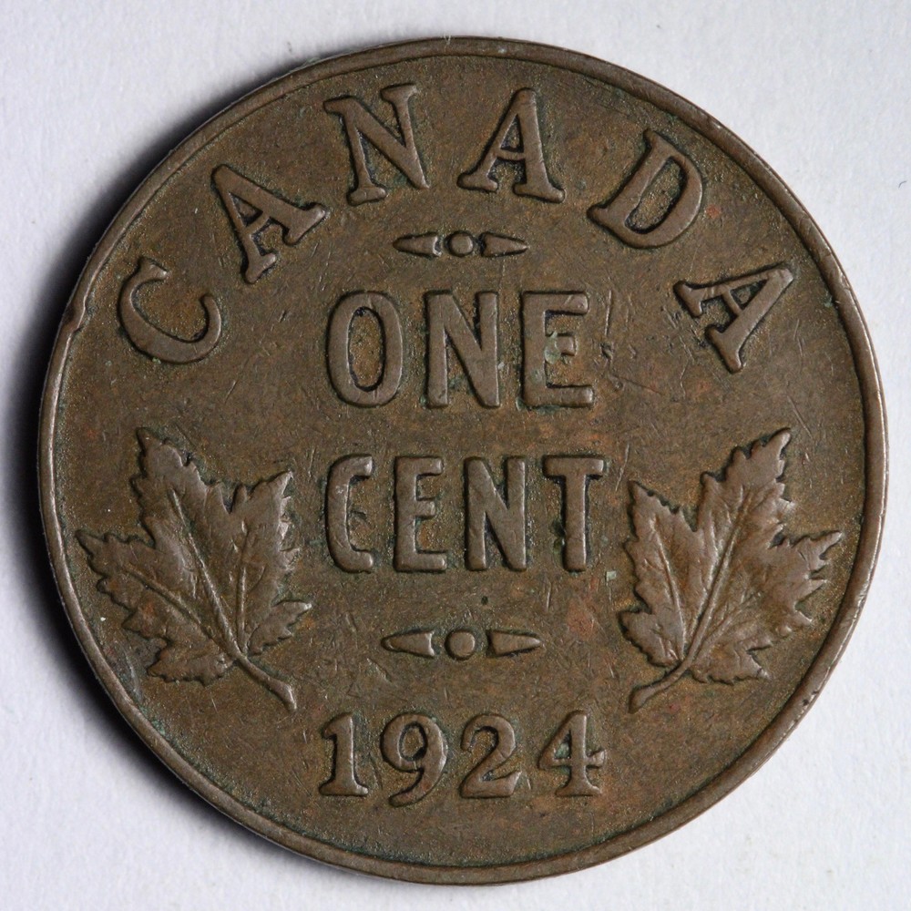 1924 Canada Small Cent Piece E377 SWL