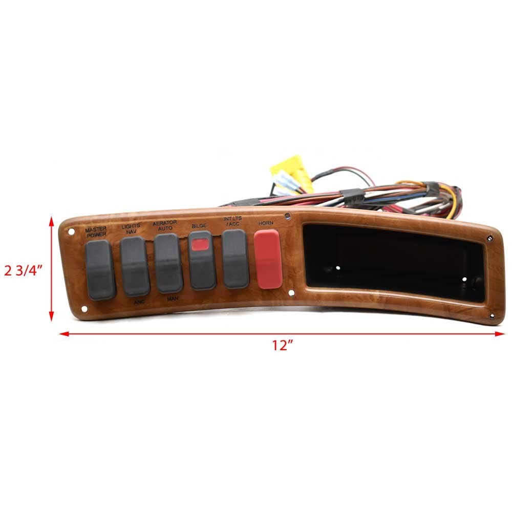 Lund Boat Rocker Switch Panel 2120806 | 2017-18 Crossover Woodgrain