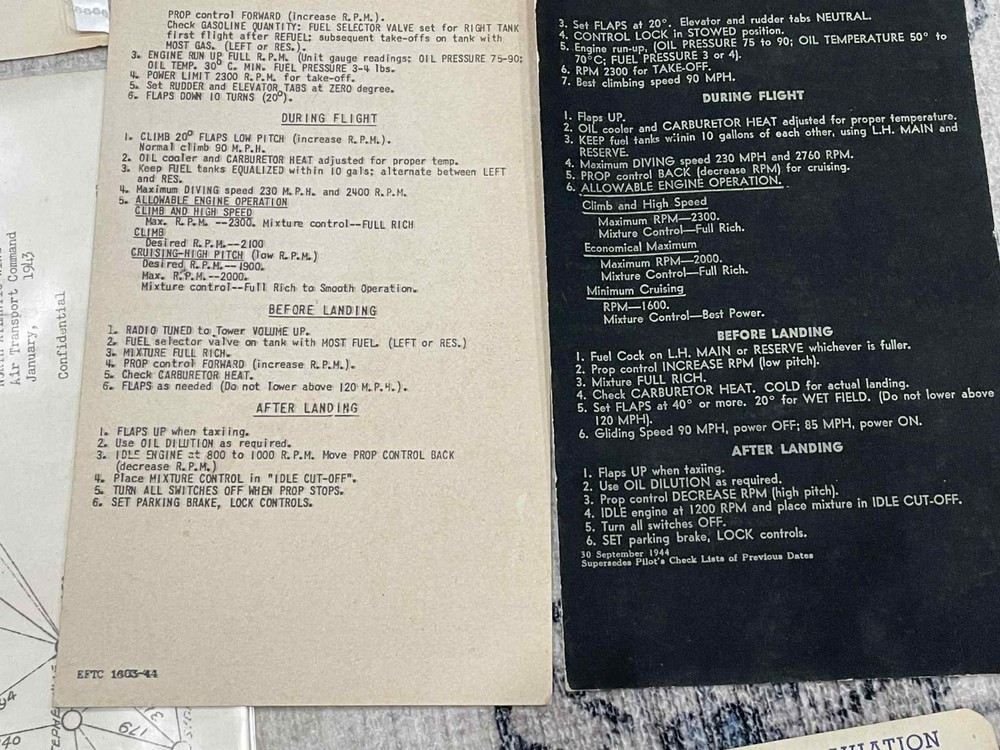 WW2 WWII US Navy USN 1944 Naval Pilot Grouping Documents & Learning Materials