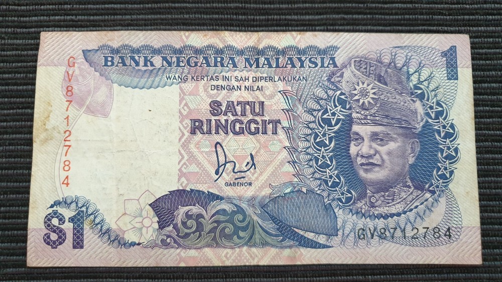 MALAYSIA $1 Ringgit 1989 P27b Fine Banknote 784