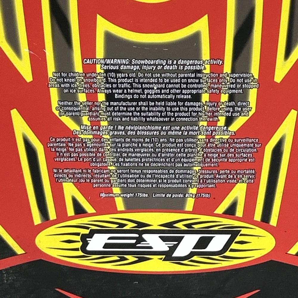 Freeride 145 Esp Snowboard - Red/Yellow Graphics