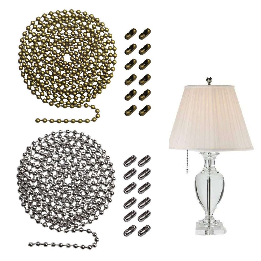 10Ft Ceiling Home Light Decor Connectors Fan Pull Chain Beaded Extension Set New