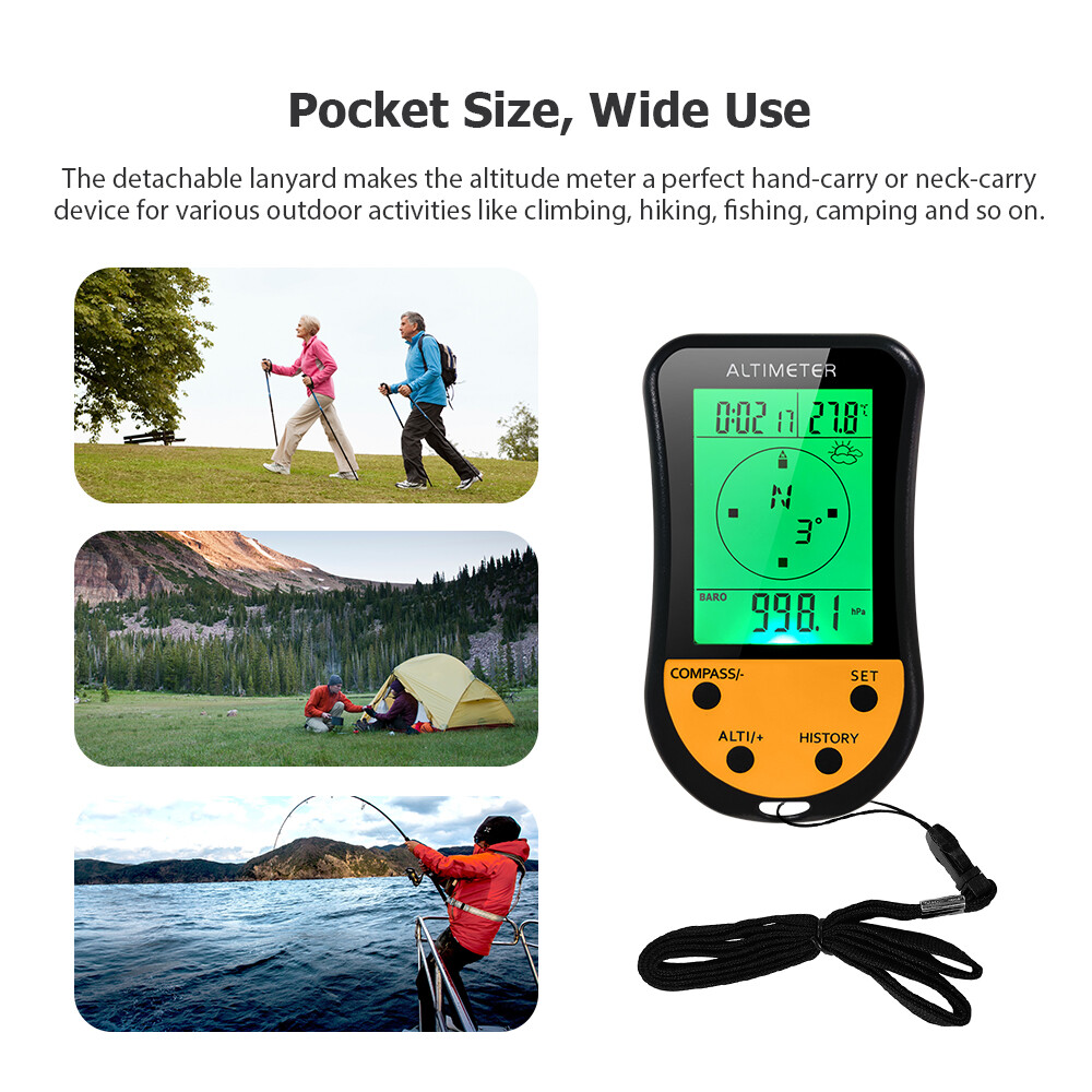 Electronic Digital Altimeter 8 in 1 Multifunction LCD Backlight K7Z7