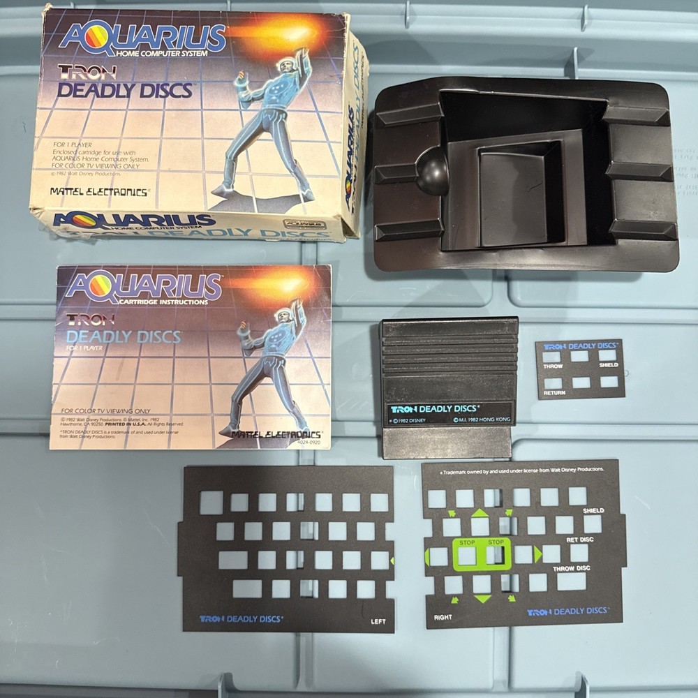 Aquarius Tron Deadly Discs Mattel Electronics Home Computer System 1982 Tron