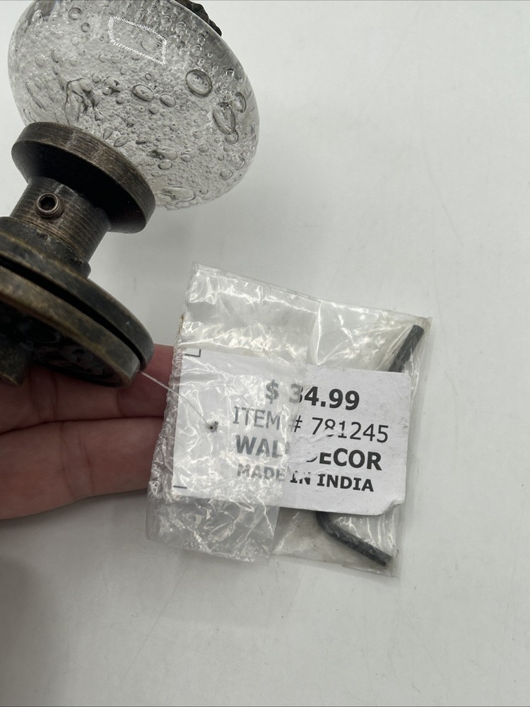 TWO Bubble Glass Knob Pull Decorative Door Knobs Hardware by Hobby Lobby